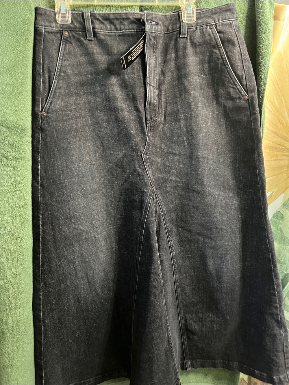 Banana Republic Black Maxi Denim Skirt